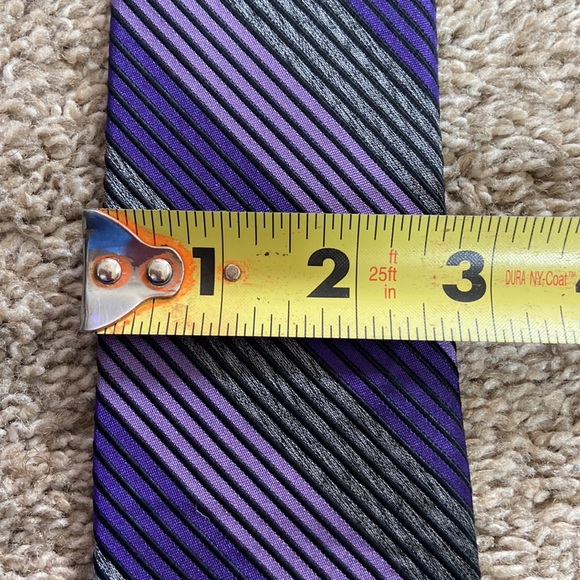 Men’s bar III Tie Purple Stripe - Picture 5 of 5